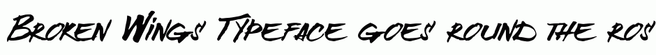 Broken Wings Typeface