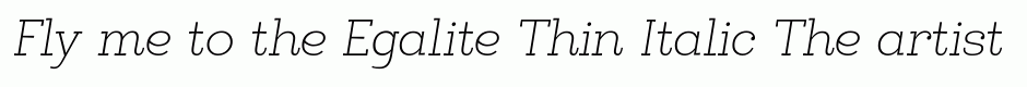 Egalite Thin Italic