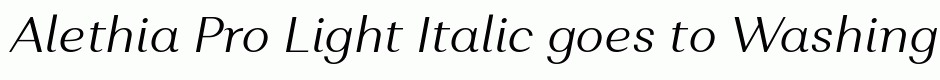 Alethia Pro Light Italic