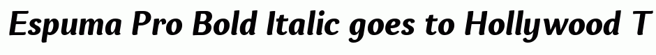 Espuma Pro Bold Italic