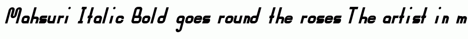 Mahsuri Italic Bold