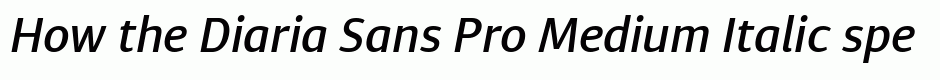 Diaria Sans Pro Medium Italic