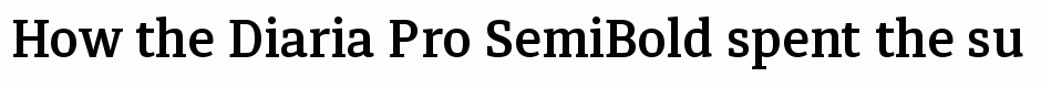 Diaria Pro SemiBold