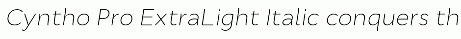 Cyntho Pro ExtraLight Italic