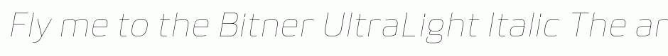 Bitner UltraLight Italic