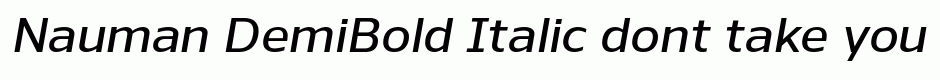 Nauman DemiBold Italic