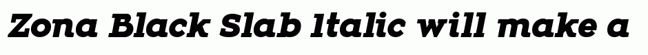 Zona Black Slab Italic