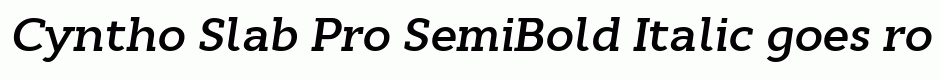 Cyntho Slab Pro SemiBold Italic