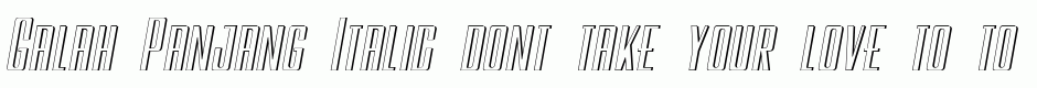 Galah Panjang Italic