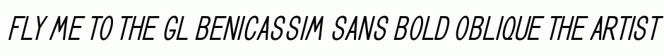 GL Benicassim sans bold oblique