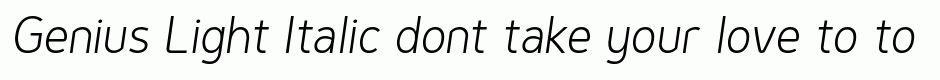 Genius Light Italic