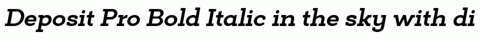 Deposit Pro Bold Italic
