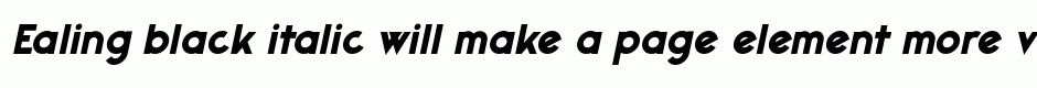 Ealing black italic