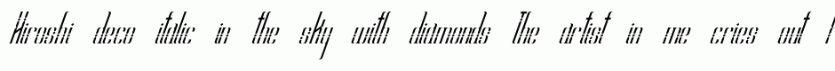 Hiroshi deco italic