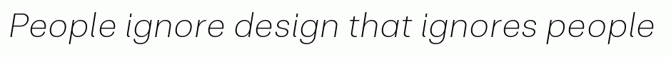 Clinica Pro ExtraLight Italic