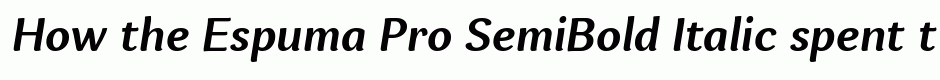 Espuma Pro SemiBold Italic