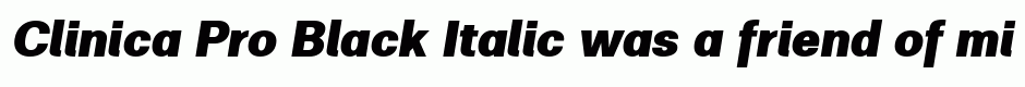 Clinica Pro Black Italic