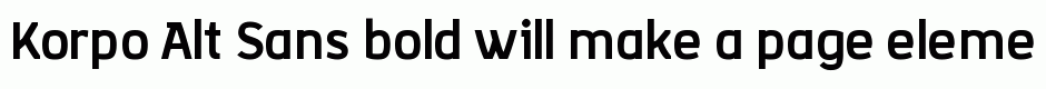 Korpo Alt Sans bold