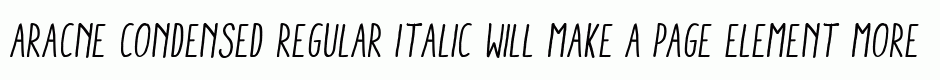 Aracne Condensed Regular Italic