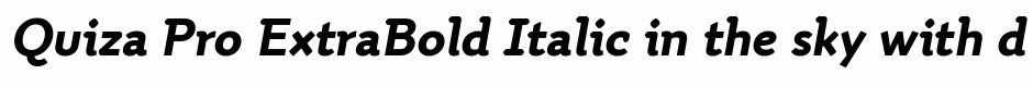 Quiza Pro ExtraBold Italic