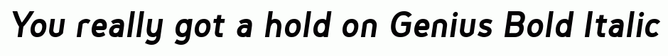 Genius Bold Italic