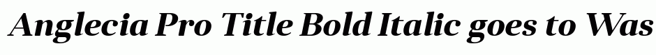 Anglecia Pro Title Bold Italic