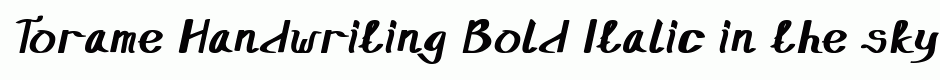 Torame Handwriting Bold Italic
