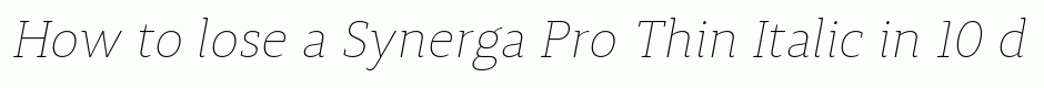 Synerga Pro Thin Italic