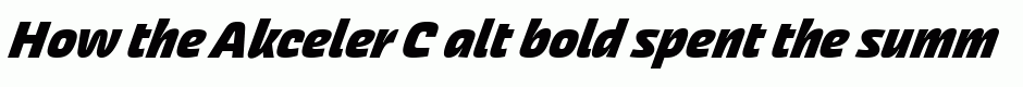 Akceler C alt bold