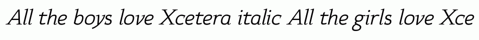 Xcetera italic