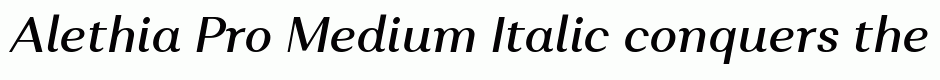 Alethia Pro Medium Italic