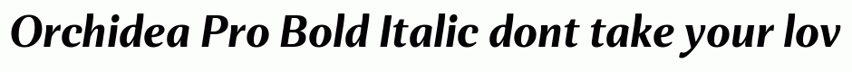 Orchidea Pro Bold Italic