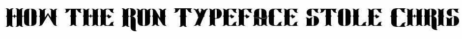 Run Typeface