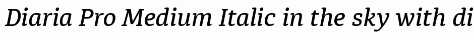 Diaria Pro Medium Italic