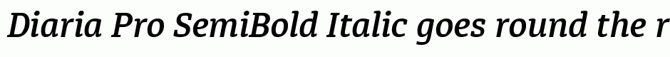 Diaria Pro SemiBold Italic