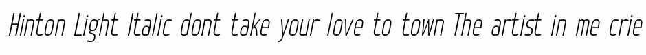 Hinton Light Italic