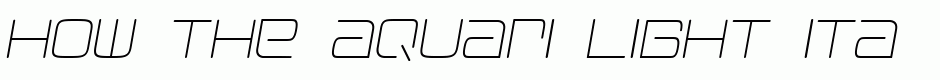 Aquari Light Italic