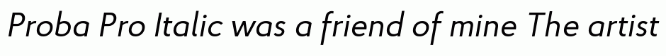 Proba Pro Italic