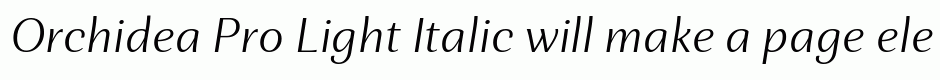 Orchidea Pro Light Italic