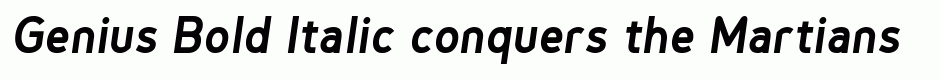 Genius Bold Italic
