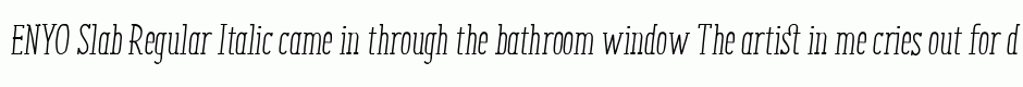ENYO Slab Regular Italic