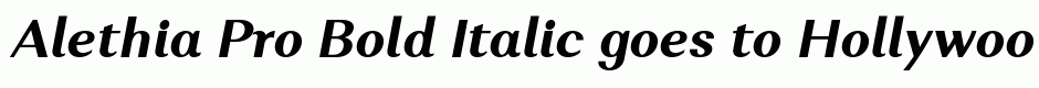 Alethia Pro Bold Italic