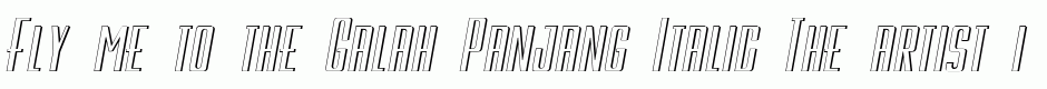 Galah Panjang Italic