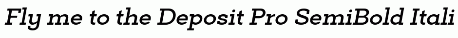 Deposit Pro SemiBold Italic