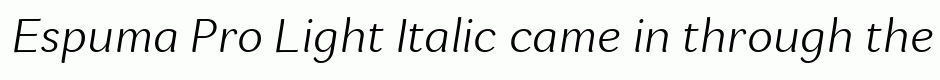 Espuma Pro Light Italic