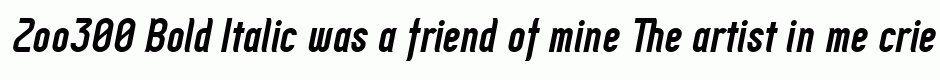 Zoo300 Bold Italic
