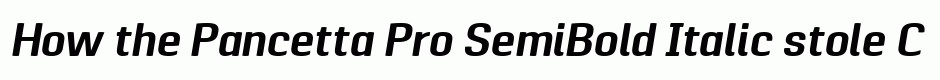 Pancetta Pro SemiBold Italic