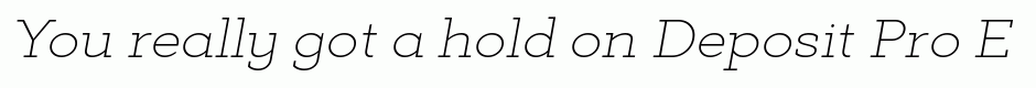 Deposit Pro ExtraLight Italic