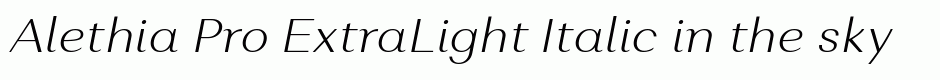 Alethia Pro ExtraLight Italic