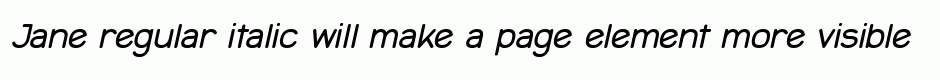 Jane regular italic
